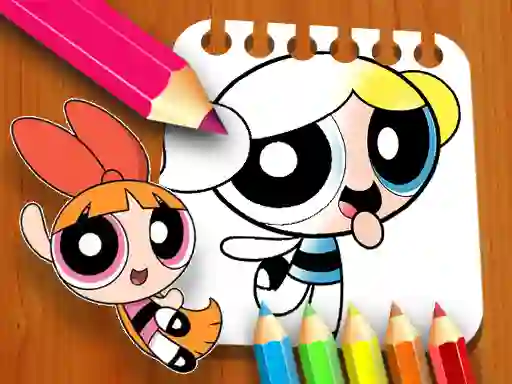 Joc The Powerpuff Girls Coloring Book on-line