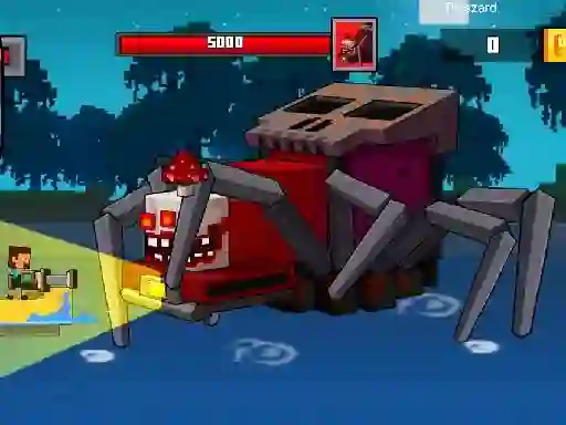 Joc Pirate Block Craft Monster Shooter on-line