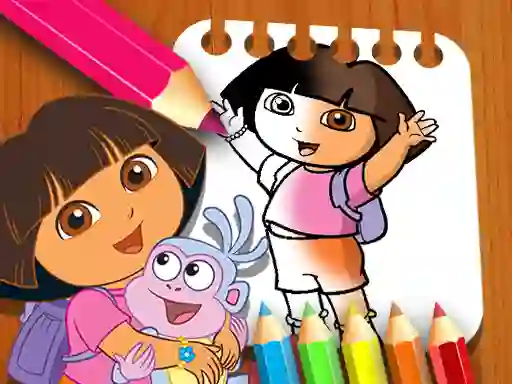 Joc Dora the Explorer the Coloring Book on-line