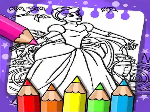 Joc Cinderella Color Book on-line