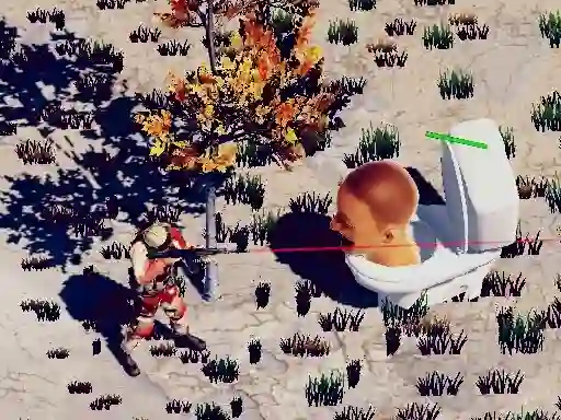 Joc TopDown Skibidi Toilet Shooting on-line
