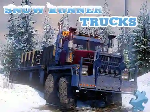 Joc Snow Runner Trucks Jigsaw on-line