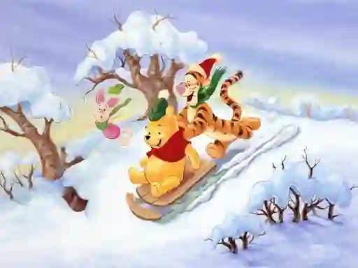 Joc Winnie the Pooh Christmas Jigsaw Puzzle 2 on-line