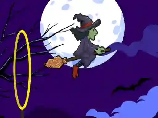 Joc Flying witch halloween on-line