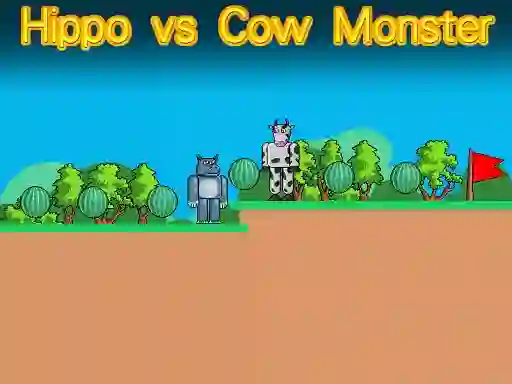 Joc Hippo vs Cow Monster on-line