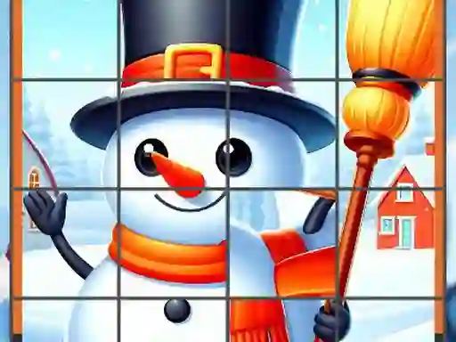 Joc Happy Snowman Puzzle on-line