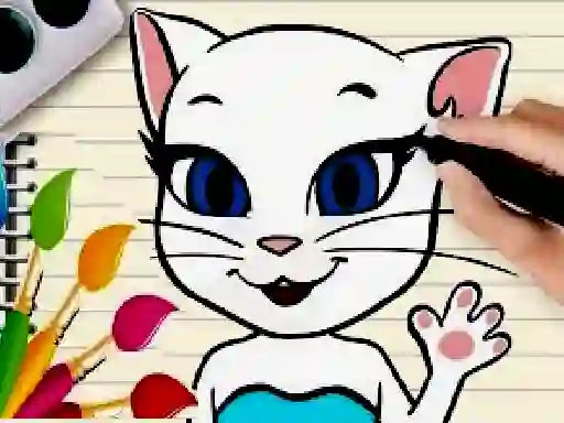 Joc Talking Angela Coloring Book on-line