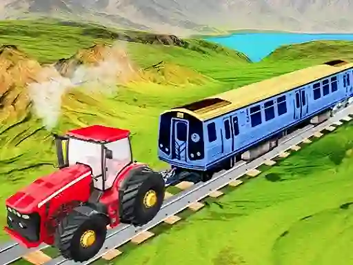 Joc Chain Tractor Train Towing Game 3D on-line