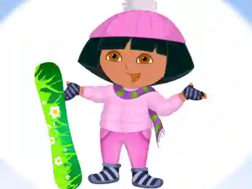 Joc Dora Ski Winter Dressup on-line