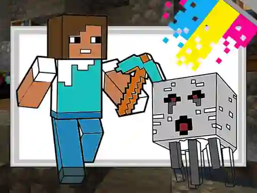 Joc Minecraft Coloring Pages on-line