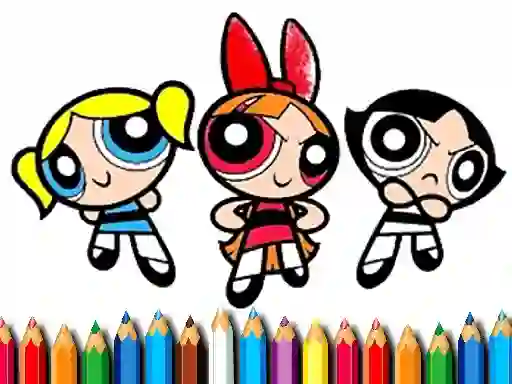 Joc PowerPuff Girls Coloring Book on-line
