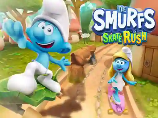 Joc The Smufrs Skate Rush on-line