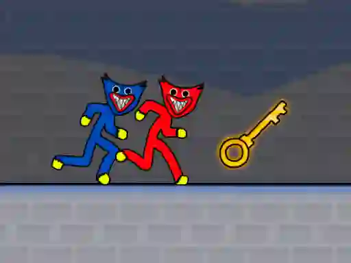 Joc Stickman Huggy Party Duo on-line