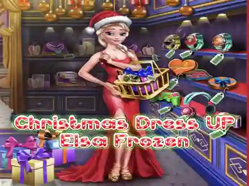 Joc Elsa Frozen Christmas Dress up on-line