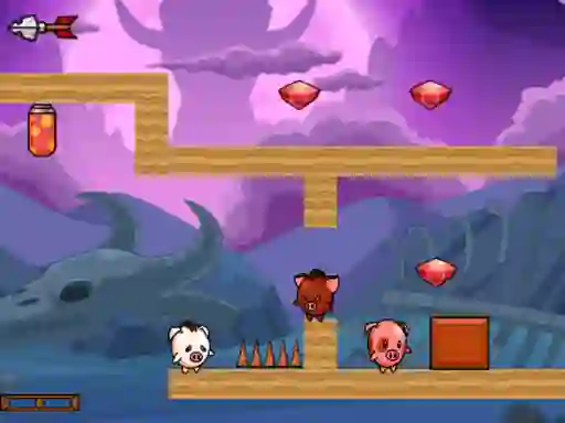 Joc Pig Bros Adventure on-line