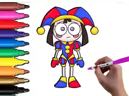 Joc Pomni Coloring Time on-line