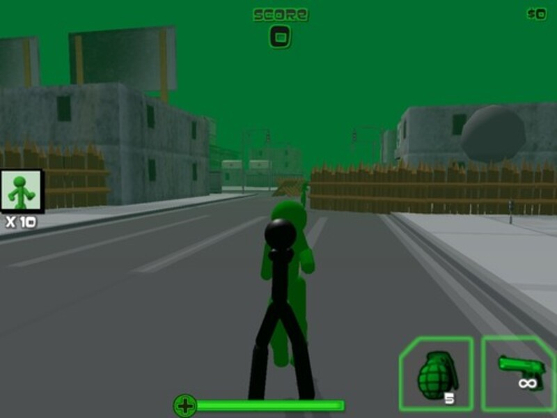 Joc Stickman Zombie Shooting 3D on-line