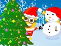Joc Minions Craciun Războiul bulgărilor de zăpadă  on-line