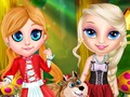 Joc Little Elsa în roșu  on-line