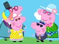 Joc Peppa de porc: rochie de familie  on-line