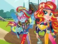 Joc Fete din Equestria. Jocuri de prietenie: Motocross  on-line