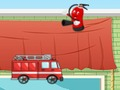 Joc Cursa nebună cu camionul de pompieri  on-line