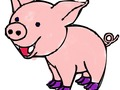Joc Carte de colorat porc  on-line