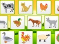Joc Animale de fermă Copii învățând memorie  on-line