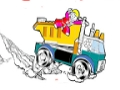 Joc Lego camioane de colorat  on-line