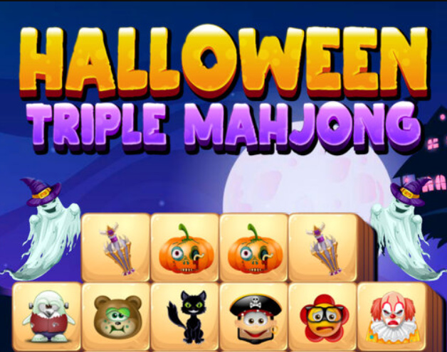 Joc Mahjong triplu de Halloween  on-line