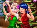 Joc Selfie de Crăciun cu Buburuza și Elsa  on-line