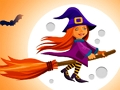 Joc Jigsaw drăguț de vrăjitoare de Halloween  on-line