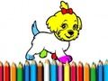 Joc Înapoi la școală: carte de colorat pentru câini  on-line