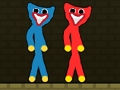 Joc Stickman Huggy roșu și albastru  on-line