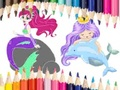 Joc Carte de colorat sirena  on-line