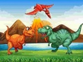 Joc Dinozaurii colorați Meci 3  on-line