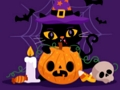 Joc Jigsaw morocănos de pisici de Halloween  on-line