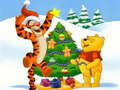 Joc Puzzle de Crăciun Winnie the Pooh  on-line