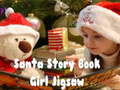 Joc Moș Crăciun Story Book Girl Jigsaw  on-line