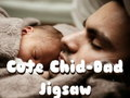 Joc Jigsaw drăguț copil-tată  on-line