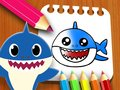 Joc Carte de colorat Baby Shark  on-line