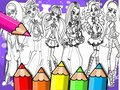 Joc Carte de colorat Monster High  on-line
