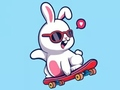 Joc Carte de colorat: Rabbit Skateboard  on-line