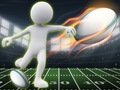 Joc Stickman Rugby Run and Kick on-line