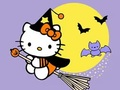 Joc Carte de colorat: Kitty Halloween  on-line