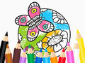 Joc Carte de colorat: Fluture Cu Floare  on-line