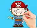 Joc Carte de colorat: Pirat  on-line