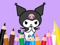 Joc Carte de colorat: Kuromi Carries Bag  on-line