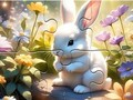 Joc Puzzle -ul jigsaw: iepure de pădure însorit on-line