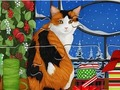 Joc Jigsaw Puzzle: pisica de Crăciun  on-line